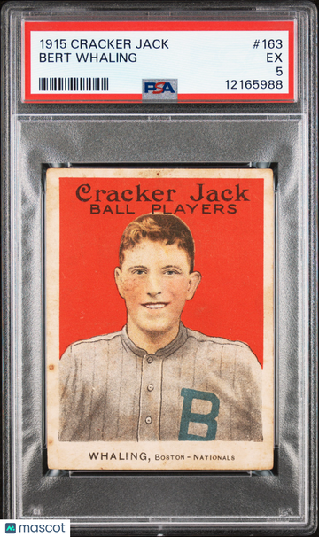 1915 Cracker Jack Bert Whaling #163 PSA 5