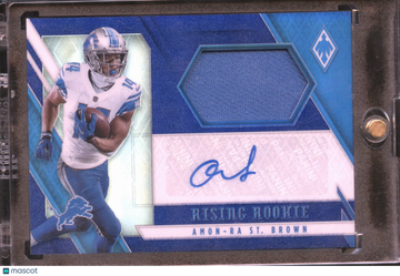 2021 Panini Phoenix Rising Rookie Amon-Ra St. Brown #RMS-ASB /10 Patch Memorabilia