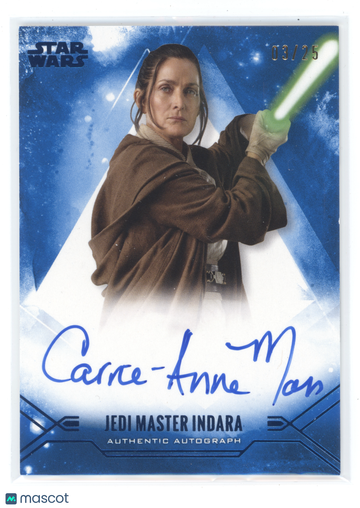 2025 Topps Star Wars Stellar Signatures Indara (Carrie-Anne Moss) 03/25 #SSA-CA