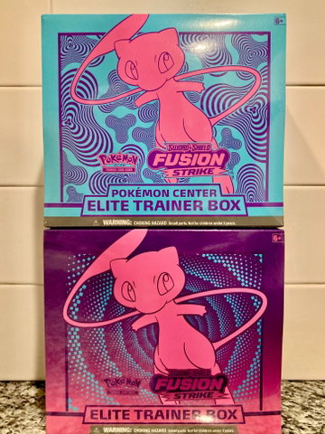 (2) Pokémon Fusion Strike Elite Trainer Box Lot - Pokémon Center Exclusive ETB + ETB