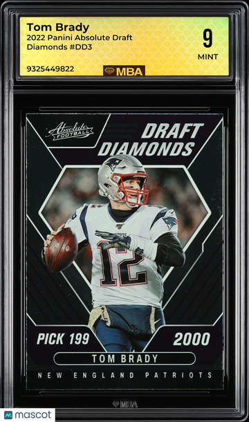 2022 Panini Absolute Draft Diamonds Tom Brady #DD3 MBA 9