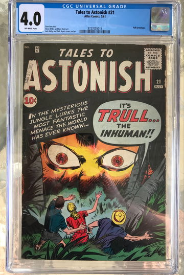 Tales to Astonish #21 (1961) CGC 4.0 -- Hulk prototype story; Lee, Kirby, Ditko