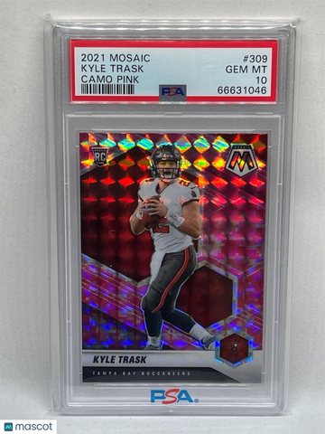 2021 Panini Mosaic Kyle Trask #309 Camo Pink PSA 10