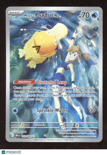 2025 Destined Rivals Misty's Psyduck Secret Rare #193/182