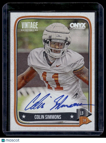 2024 Onyx Vintage Colin Simmons #VACOSI Autographs AU