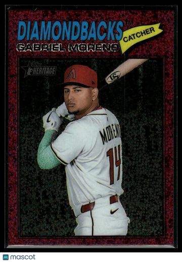 2026 Topps Heritage Gabriel Moreno #361 Chrome Burgundy Sparkle Refractors