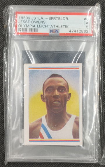 1950 Jostella-Sportbilder Olympia Leichtathletik Jesse Owens (PSA 5) LOW POP