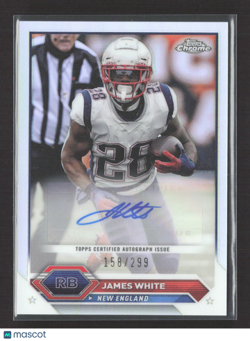 2024 Topps Chrome Composite James White #TCA-JWH Refractor 158/299 Topps Certified Autograph Issue Auto