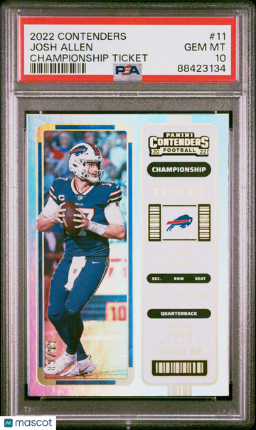 2022 Panini Contenders Josh Allen #11 Championship Ticket /68 PSA 10