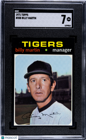 1971 Topps Billy Martin #208 SGC 7