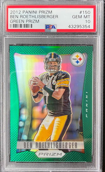 2012 Panini Prizm Green #150 Ben Roethlisberger PSA 10
