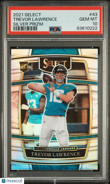 2021 Panini Select Trevor Lawrence #43 Silver Prizm Rookie PSA 10