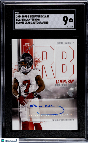 2024 Topps Signature Class Bucky Irving #RCA-BI Rookie Autograph SGC 9