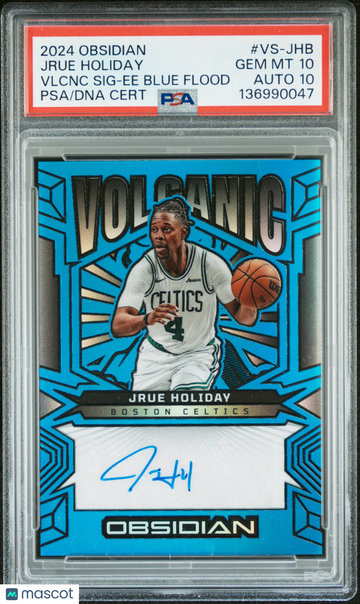 2024 Panini Obsidian Volcanic Signatures Jrue Holiday #VS-JHB Vlcnc Ee Blue Flood PSA 10 Auto 10