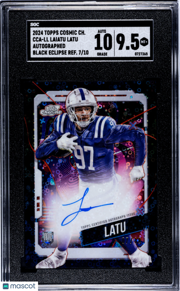 2024 Topps Cosmic Chrome Laiatu Latu #CCA-LL Autograph Black Eclipse Refractor SGC 9.5 Auto 10