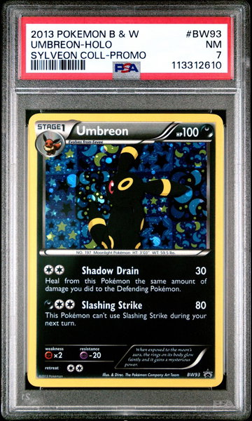 2011 Pokemon Black and White Sylveon Collection Holo Umbreon #BW93 PSA 7