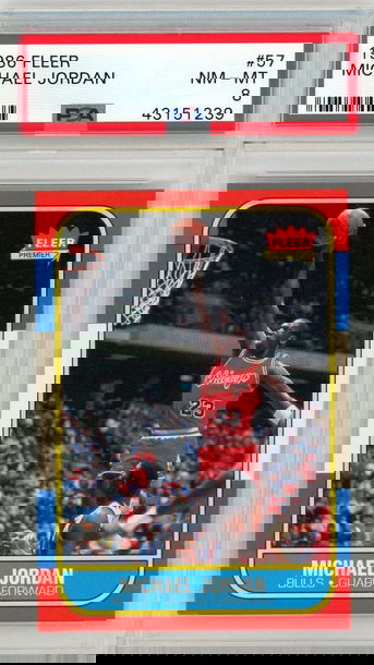 1986 Fleer Michael Jordan Rookie #57 PSA 8 P1258