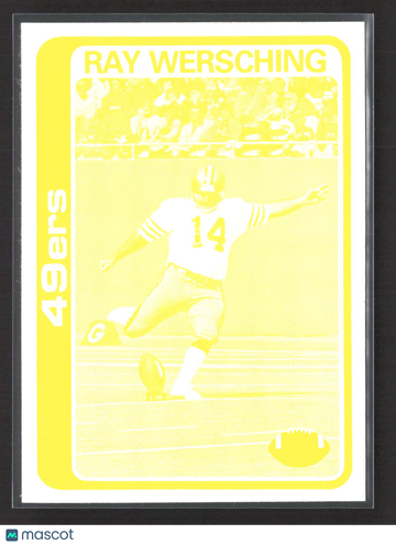 1981 Topps Ray Wersching Yellow Printing Plate