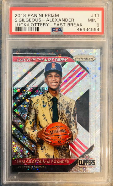 Shai Gilgeous Alexander 2018 Prizm Luck of Lottery Fast Break #11