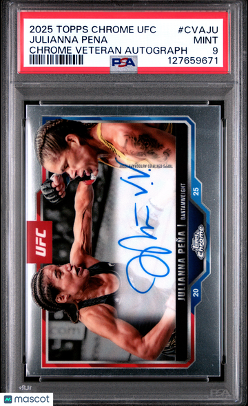 2025 Topps Chrome UFC Julianna Pena #CVA-JU Veteran Auto PSA 9 Topps