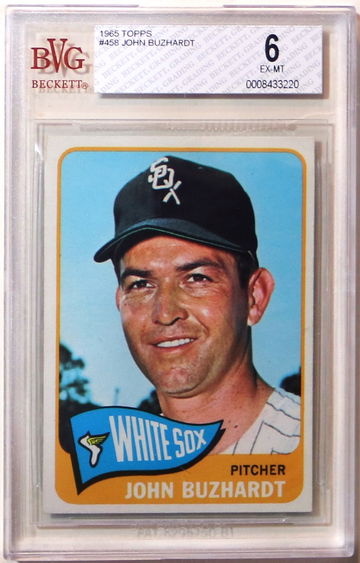 1965 Topps #458 John Buzhardt BVG 6 EX-MT