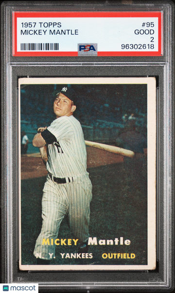 1957 Topps Mickey Mantle #95 PSA 2