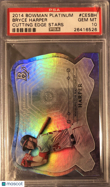 Bryce Harper 2014 Bowman Platinum Cutting Edge Stars PSA 10 Nationals POP 20