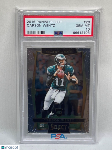 2016 Panini Select Carson Wentz #20 PSA 10