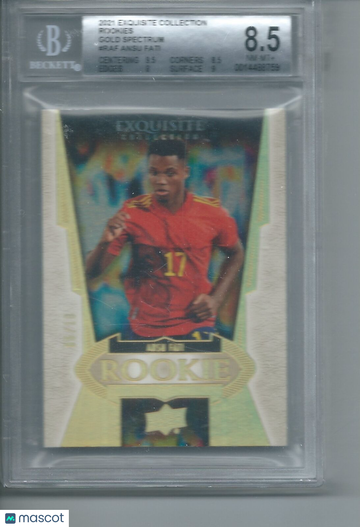 2021 Exquisite Collection Rookies Gold Spectrum Ansu Fati #RAF BGS 8.5