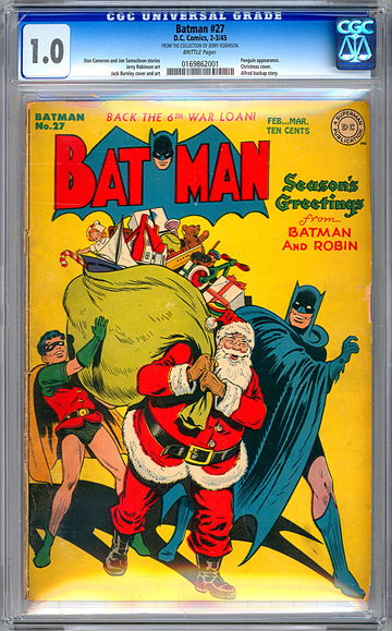 BATMAN #27 CGC 1.0 FROM THE CERTIFIED PRIVATE COLLECTION OF JERRY ROBINSON 1945