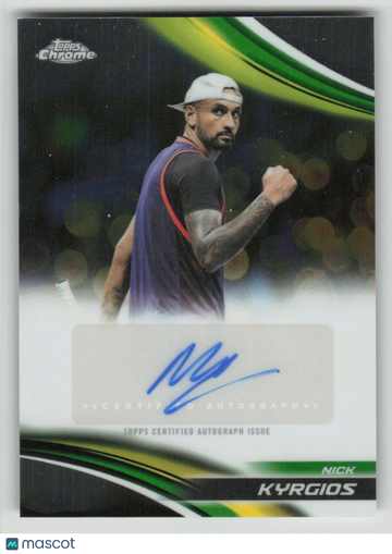 2025 Topps Chrome Tennis Nick Kyrgios #CA-NKS Topps Certified Autograph Issue