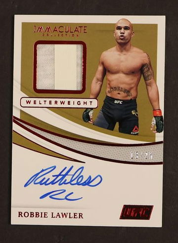 2021 Panini Immaculate Collection UFC Gold Robbie Lawler #MA-RLW Patch Auto /25