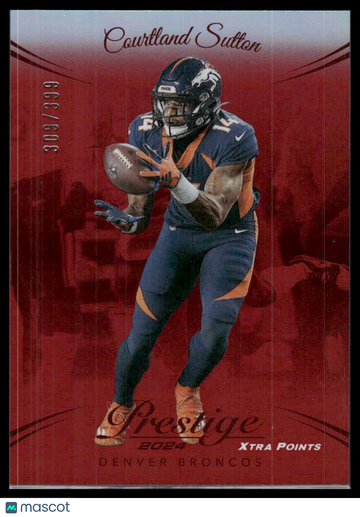 2024 Panini Prestige Courtland Sutton #88 Red Premium Xtra Points SN