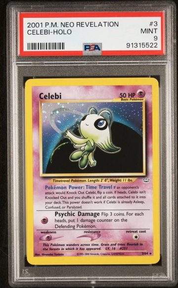 2001 Pokemon Neo Revelation Holo Celebi #3 PSA 9
