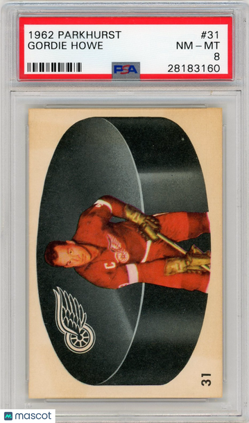 1962 Parkhurst Gordie Howe #31 PSA 8