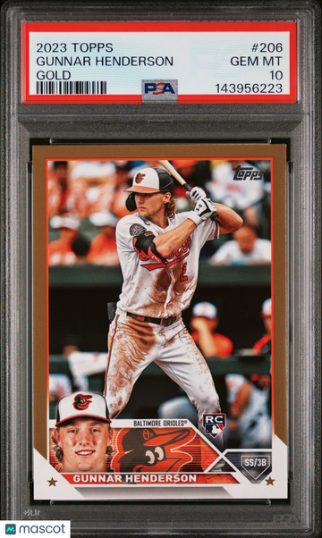 2023 Topps Gunnar Henderson #206 Gold PSA 10