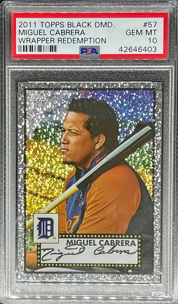 2011 Topps Black Diamond Wrapper Redemption Miguel Cabrera PSA 10