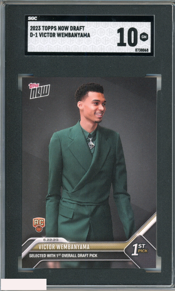 2023 TOPPS NOW DRAFT VICTOR WEMBANYAMA #D-1 ROOKIE RC SPURS SGC 10 GEM