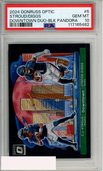 2024 PANINI DONRUSS OPTIC DWNTN DUO STROUD DIGGS #5 BLK PAND PSA 10