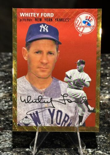 2023 Topps Chrome Platinum WHITEY FORD #/50 GOLD WAVE New York Yankees