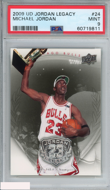 2009 UPPER DECK JORDAN LEGACY MICHAEL JORDAN #24 CHICAGO BULLS HOF PSA 9 MINT