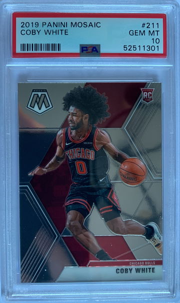 2019 Panini Mosaic Coby White PSA 10