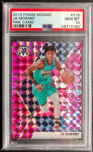 2019-20 Panini Mosaic JA MORANT Pink Camo