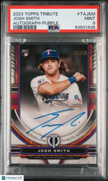 2023 Topps Tribute Tribute Autograph Josh Smith #TAJSM Purple /50 PSA 9