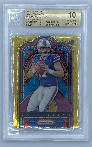 2018 Panini Prizm Gold Mojo Stained Glass /10 Josh Allen PSA 10