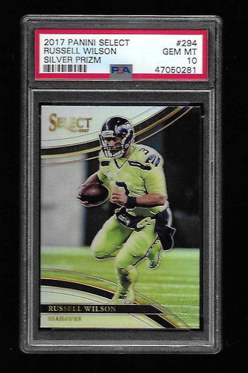 2017 PANINI SELECT RUSSELLL WILSON #294 FIELD LEVEL SILVER