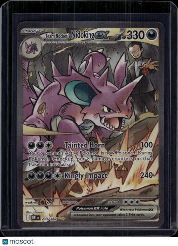 2025 Scarlet & Violet Destined Rivals Team Rocket's Nidoking EX Holo Secret Rare SAR #233/182