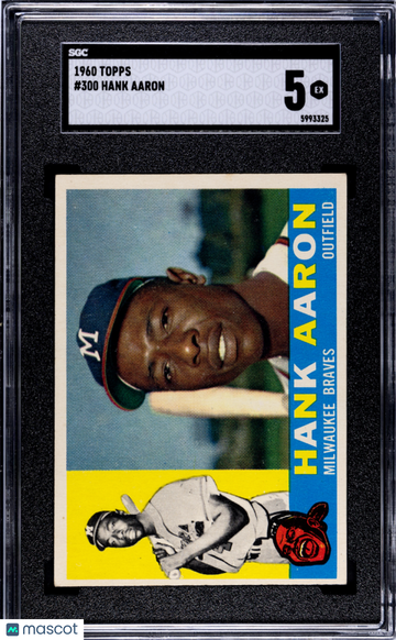 1960 Topps Hank Aaron #300 SGC 5