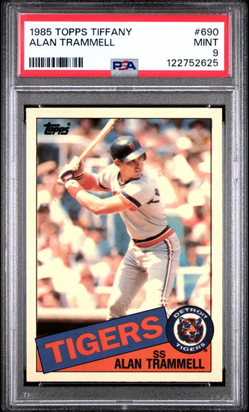 1985 Topps Tiffany Alan Trammell #690 /5000 PSA 9