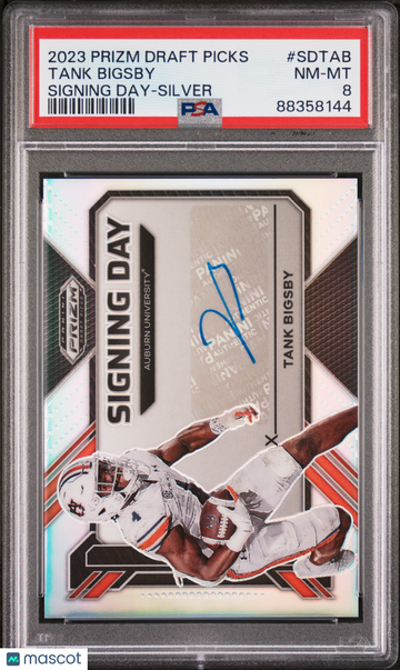 2023 Panini Prizm Draft Picks Signing Day Tank Bigsby #SDTAB Silver PSA 8